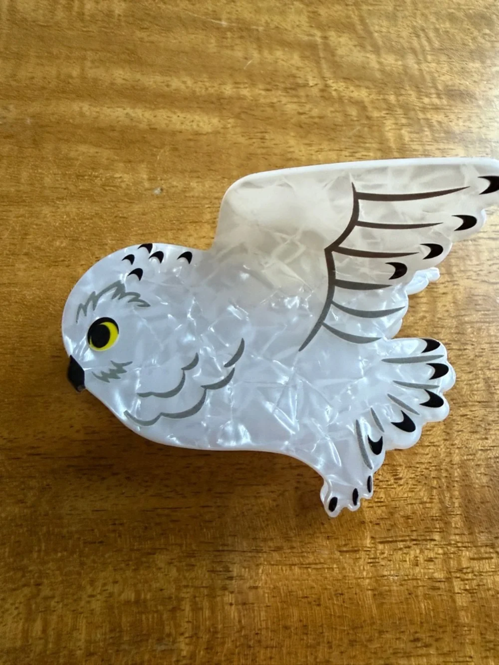 Harry Potter Inspired Hedwig Pearlescent Owl Hair Clip